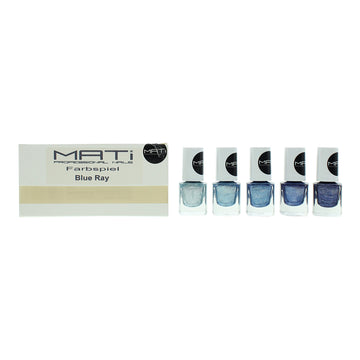 MATi Professional Nails Gift Set Blue Ray 5 x 5ml Nail Polish