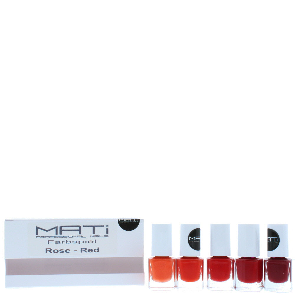 MATi Professional Nails Gift Set Red Rose 5 x 5ml Nail Polish