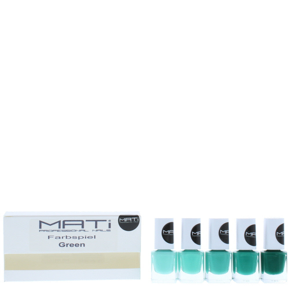 MATi Professional Nails Gift Set Green 5 x 5 Nail Polish