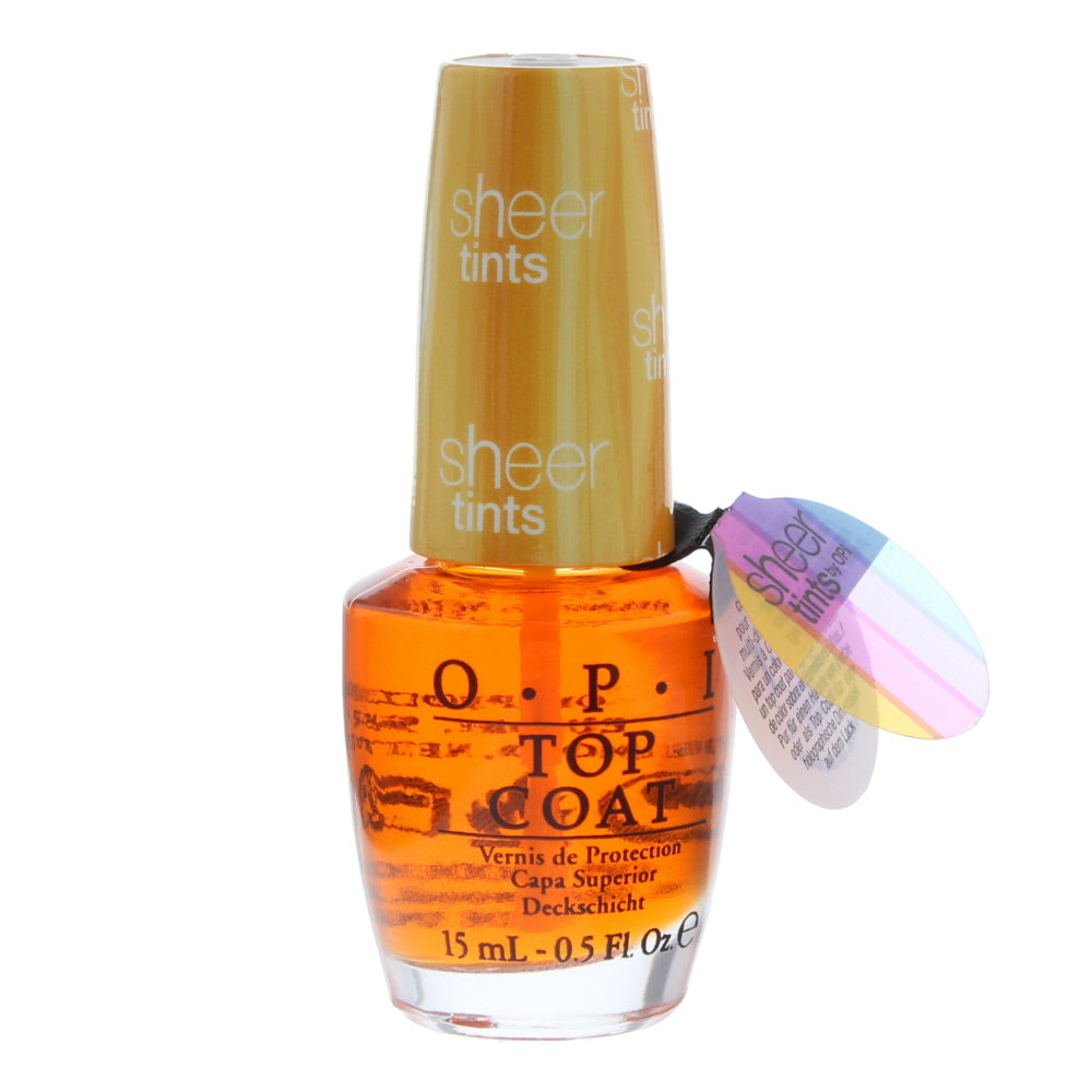 OPI Sheer Tints Top Coat - I'm Never Amberrassed NTS01