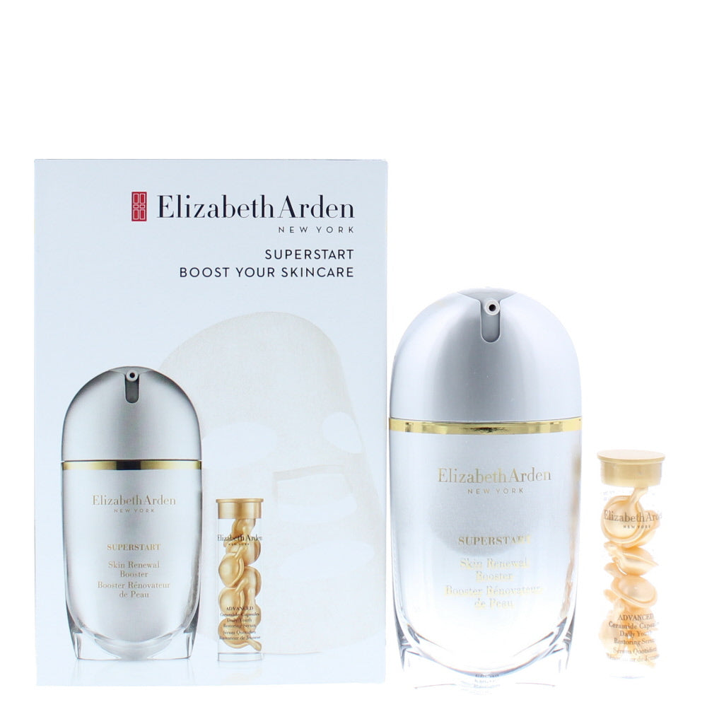Elizabeth Arden Superstart Boost Your Skincare Gift Set 30ml Skin Renewal Booster + 7 Ceramide Capsule Serum + 1 Sheet Mask