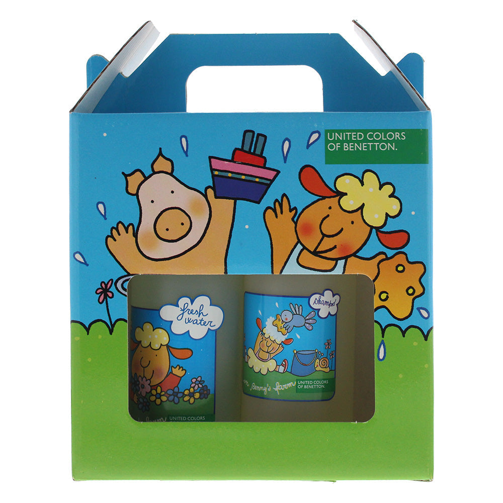 Benetton On Benny's Farm Gift Set 200ml Fresh Water + 200ml Shampoo (Not suitable for children under 36 months.)