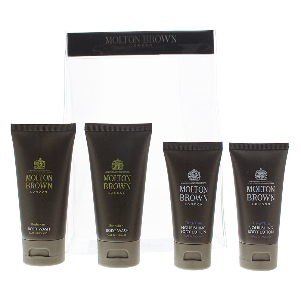 Molton Brown Gift Set 2 x 50ml Bushukan Body Wash + 2 x 30ml Ylang-Ylang Body Lotion