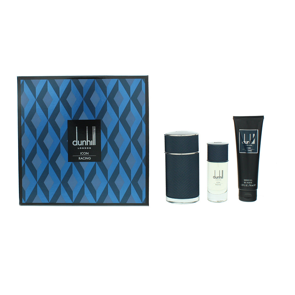 Dunhill Icon Racing Blue Gift Set 100ml EDP + 30ml EDP + 90ml Shower Gel