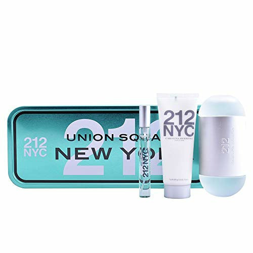Carolina Herrera 212 NYC Gift Set 100ml EDT + 75ml Body Lotion + 10ml EDT